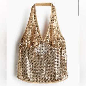 H&M Sequin Halter Top